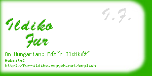 ildiko fur business card